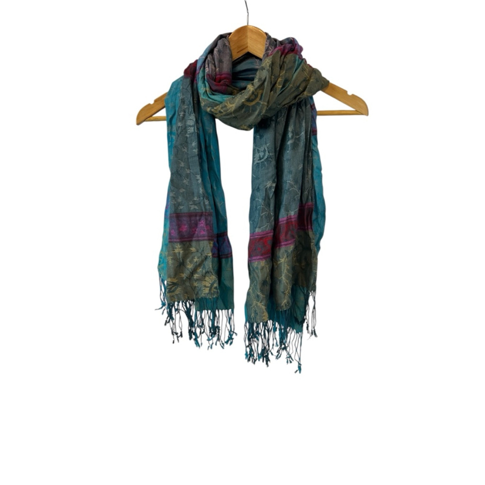Patterned Scarf Women’s Teal & Purple